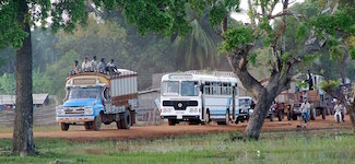 Sri Lanka civil war bus and passengers