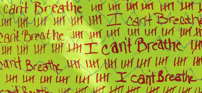I can't breath poster